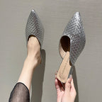 Damen elegante Mules mit modernem Wabenmuster und komfortablem Blockabsatz
