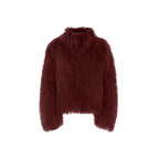 Damen Kuscheliger Pelz-Cardigan mit voluminösen Ärmeln R&B
