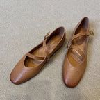 Damen Ballerina-Schuhe mit verstellbarem Riemchen und bequemem Fußbett R&B