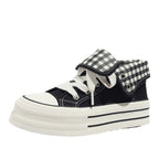 Damen Hochwertige Chunky Sneakers mit Gingham-Details