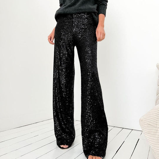 Damen Glamouröse Pailletten-Hose R&B
