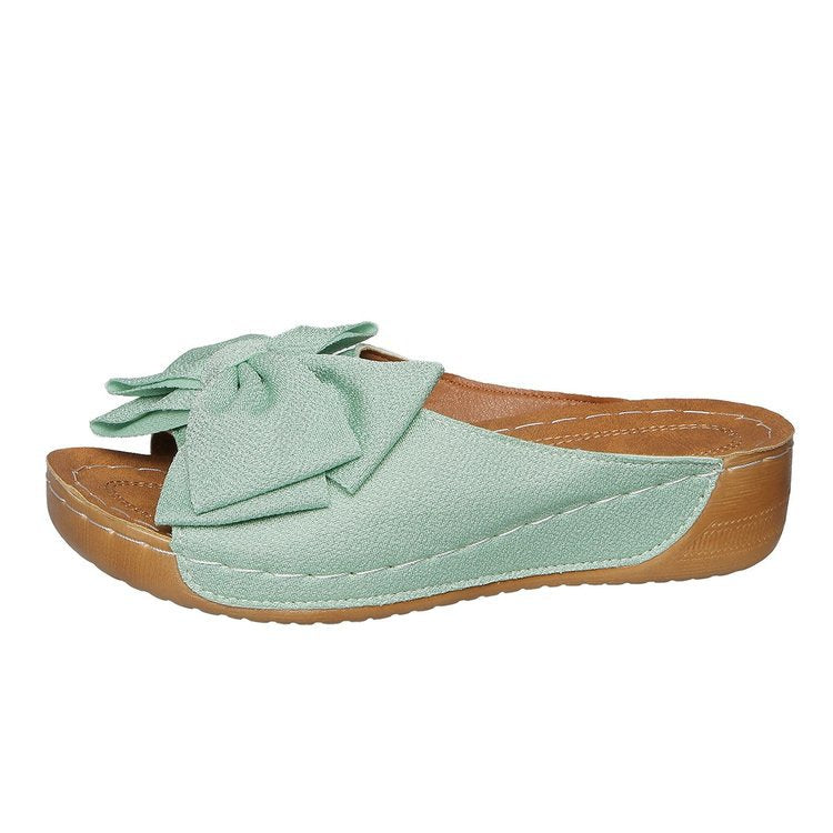 Damen Bequeme Slipper mit großem Schleifendetail R&B
