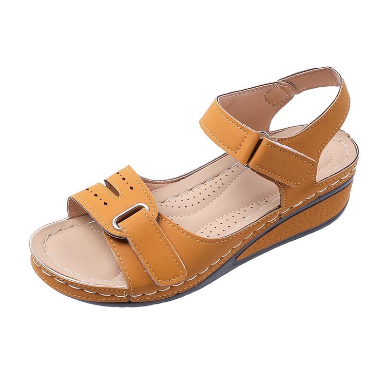 Damen Wedge-Sandaletten mit verstellbarem Riemendesign und gepolsterter Fußbettung R&B