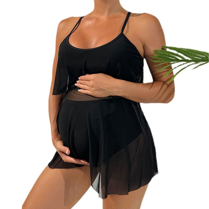 Damen Badeensemble mit luftiger Rüschensilhouette