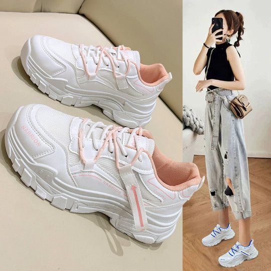 Damen Sportliche Chunky Sneakers mit atmungsaktiver Obermaterialstruktur R&B