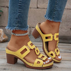 Damen Absatzsandalen mit modischem Riemendesign und verzierten Elementen R&B