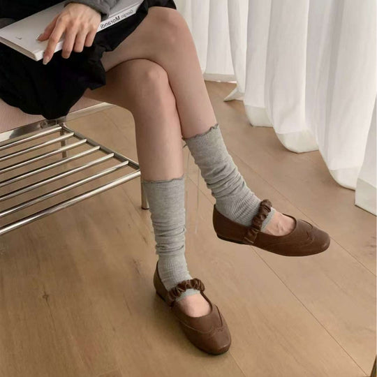 Damen Ballerinas mit elastischem Riemen und dekorativen Details R&B