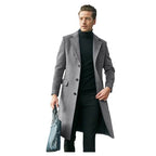 Herren eleganter und moderner Langmantel mit strukturiertem Obermaterial R&B
