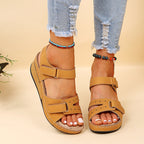 Damen Komfortsandalen mit verstellbaren Riemen und ergonomischem Fußbett