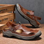Damen Sommerliche Leder-Sandalen mit atmungsaktivem Design R&B