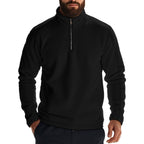Herren Fleece-Pullover mit halbem Reißverschluss und atmungsaktiven Eigenschaften R&B