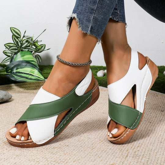 Damen modische Komfort-Sandalen mit elastischen Riemen und atmungsaktivem Design R&B