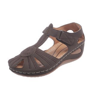 Damen komfortable Wedge-Sandalen mit ergonomischem Fußbett R&B