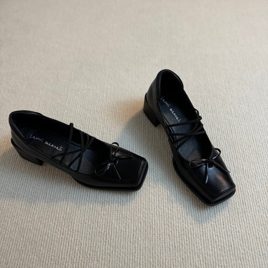 Damen Ballerinas mit dekorativen Schleifen und hochwertiger Metallic-Oberfläche R&B