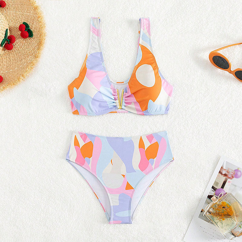 Damen Hochgeschnittener Bikini mit raffiniertem Design