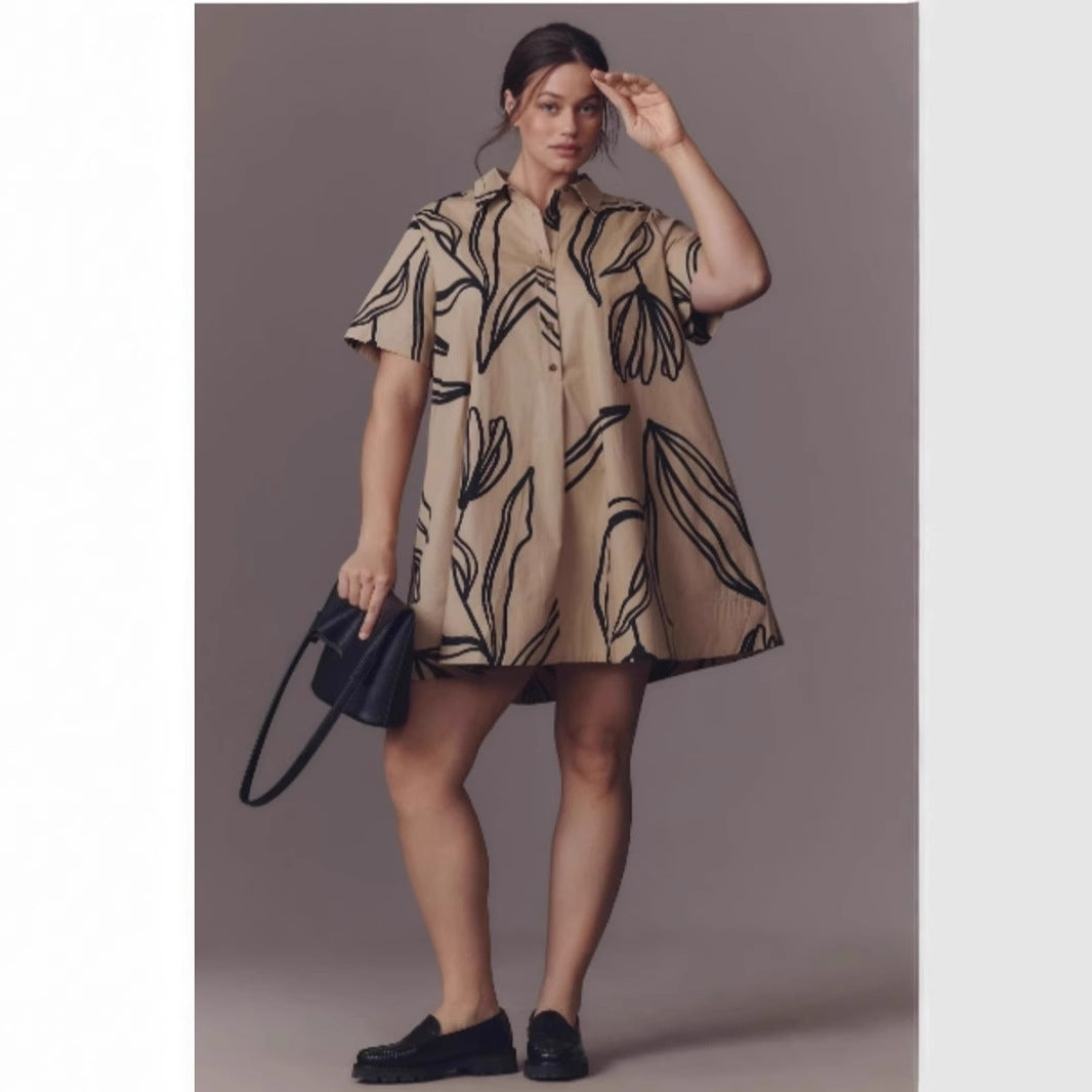 Damen Blusenkleid im entspannenden A-Linien-Schnitt R&B