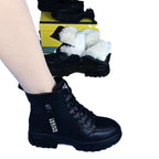 Damen Winterliche Schnürstiefeletten mit warmem Fleecefutter R&B