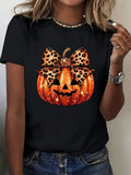 Damen T-Shirt mit stylischem Kürbis-Motiv und aufregendem Animal-Print R&B