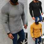 Herren Strickpullover mit strukturierter Oberfläche und Raglanärmeln R&B