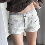 Damen leichte Shorts mit praktischen Reißverschlusstaschen R&B