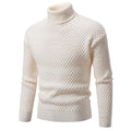 Herren Strickpullover mit hohem Kragen und strukturierter Oberfläche R&B