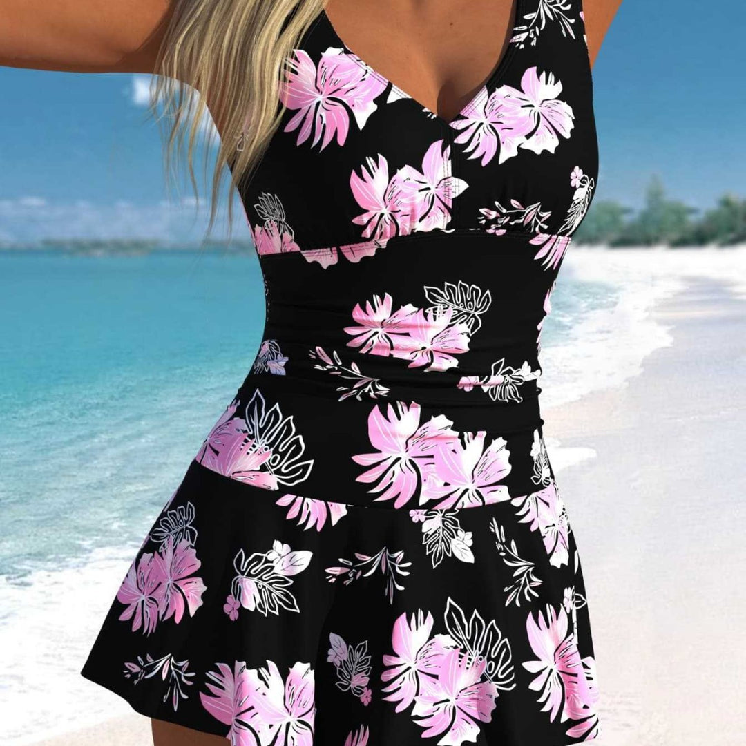 Damen Einteiliger Badeanzug mit auffälligem Tiermuster R&B
