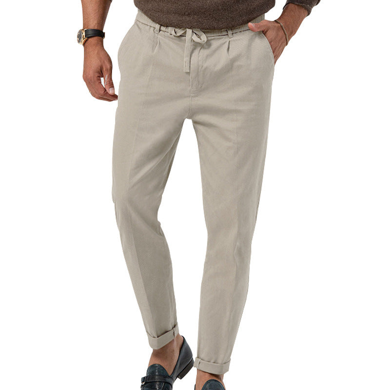 Herren Bequeme Chino-Hose mit elastischem Bund und stylischem Kordelzug R&B