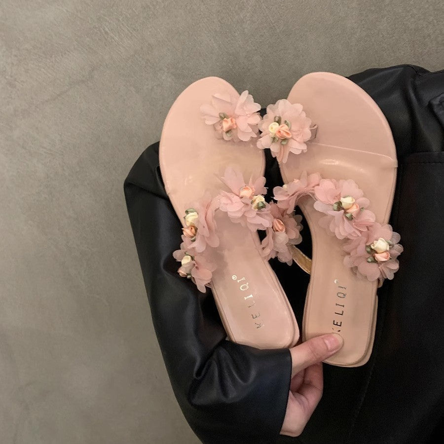 Damen Sandalen mit floralem Design und rutschfester Sohle R&B
