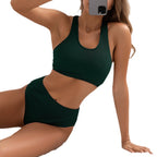 Damen Hochtailliertes Bikini-Set mit sportlichem Schnitt und atmungsaktiven Materialien R&B