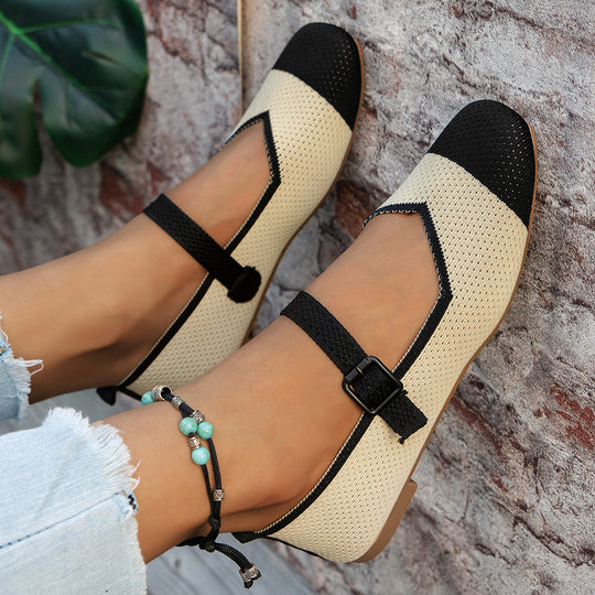 Damen Ballerinas mit floralem Stickdesign R&B