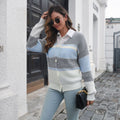 Damen Strickjacke mit modernem Farbblock-Design R&B
