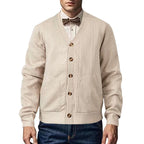 Herren Strickjacke mit strukturierter Oberfläche und praktischen Taschen R&B