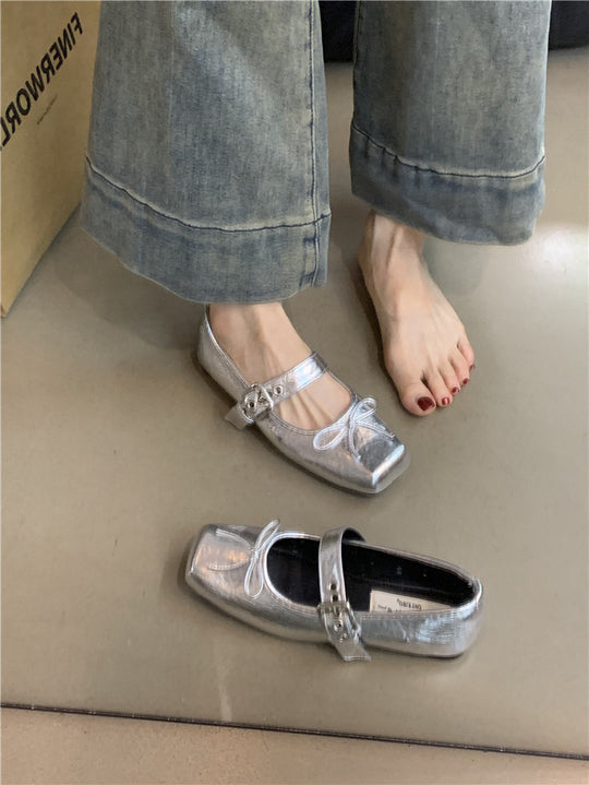 Damen Ballerinas mit modischem Schnallen-Detail und bequemem Fußbett R&B