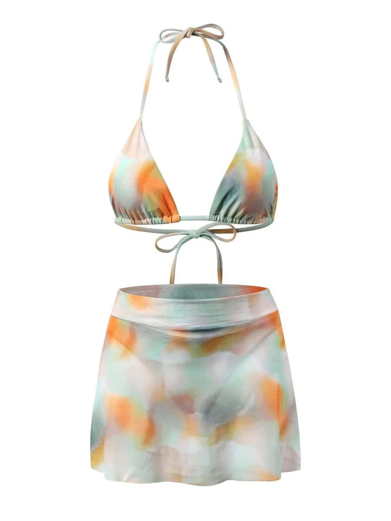 Damen Bikini-Set mit transparentem Rock R&B