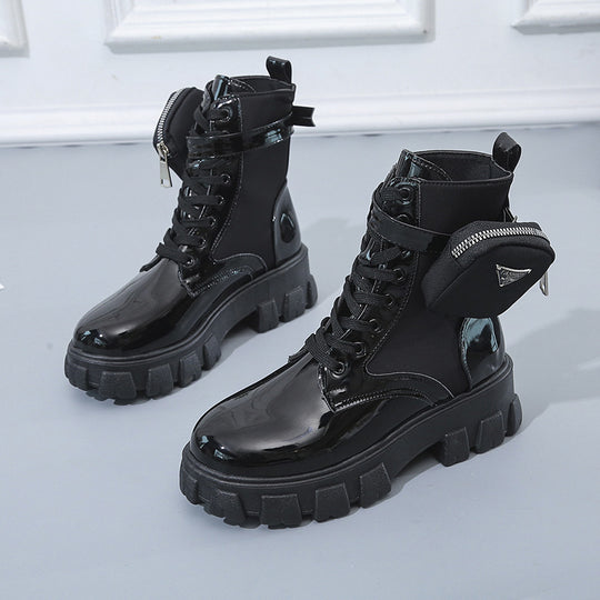 Damen High-Top Stiefel mit robustem Sohlendesign und praktischem Reißverschluss R&B