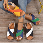 Damen Bequeme Sandalen mit atmungsaktiven Einsätzen und rutschfester Sohle