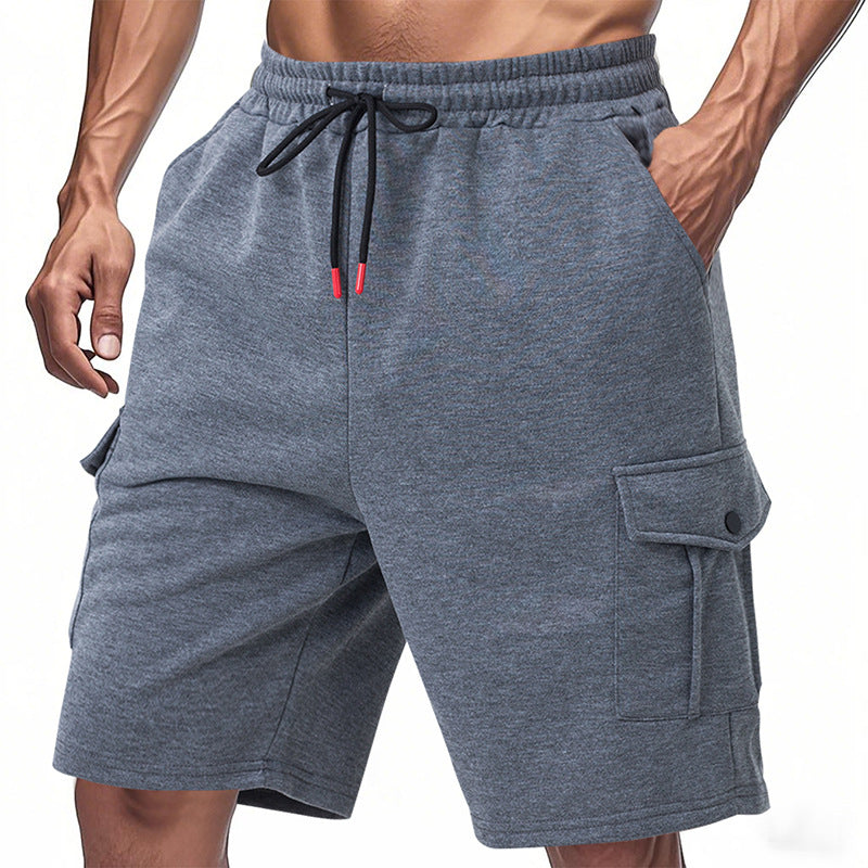 Herren funktionale Sportshorts mit praktischen Seitentaschen und elastischem Bund R&B