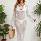 Damen eleganter Häkel-Strandüberwurf R&B