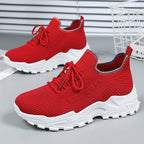 Damen Sportliche Knit Sneaker mit elastischem Fußbett R&B