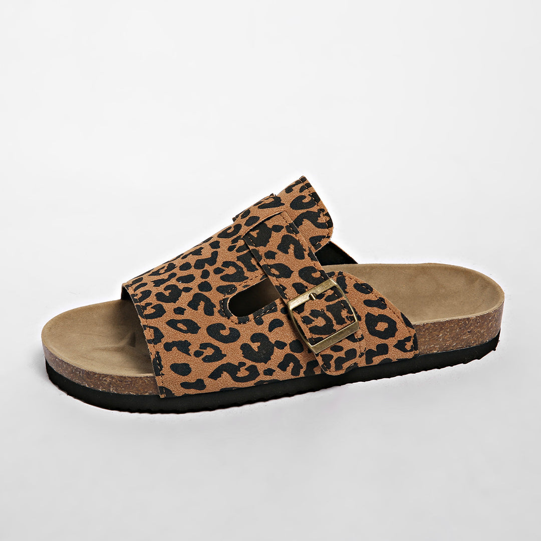 Damen modische Clogs mit stilvollem Tiermuster und komfortablem Fußbett R&B