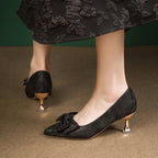 Damen elegante Pumps mit dekorativem Schleifenakzent