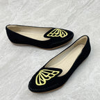 Damen Ballerinas mit filigranem Schmetterlingsdesign