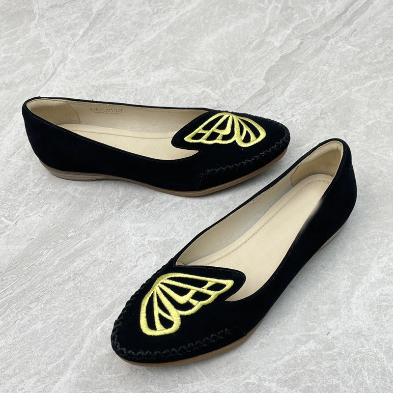 Damen Ballerinas mit filigranem Schmetterlingsdesign