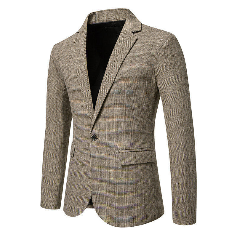 Herren eleganter Blazer im Herringbone-Design R&B