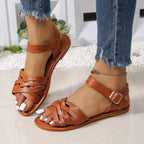 Damen komfortable Riemensandalen mit geflochtenem Design R&B