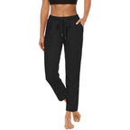 Damen bequeme Freizeithose mit elastischem Bund und seitlichen Taschen R&B