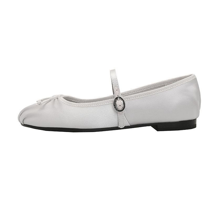 Damen Ballerinas mit verstellbarem Riemen und zierlichem Schleifendetail R&B