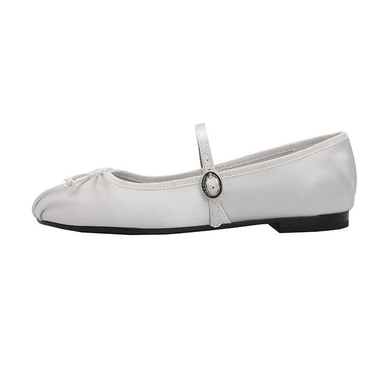 Damen Ballerinas mit verstellbarem Riemen und zierlichem Schleifendetail R&B