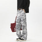Damen Cargohose im modischen Camouflage-Design mit hohen Taschen