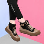 Damen Hochmodische Knit Sneaker mit trendigem Plateau und stabiler Sohle R&B